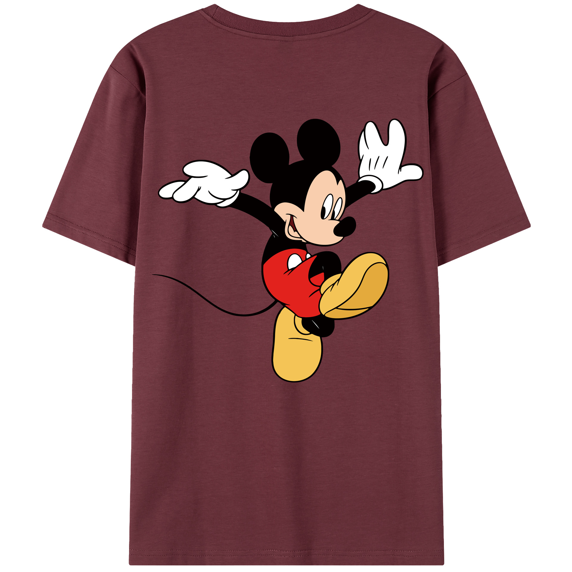 （画像用） ミッキーマウス Mickey Mouse 綿100％半袖Tシャツ（背面プリント）